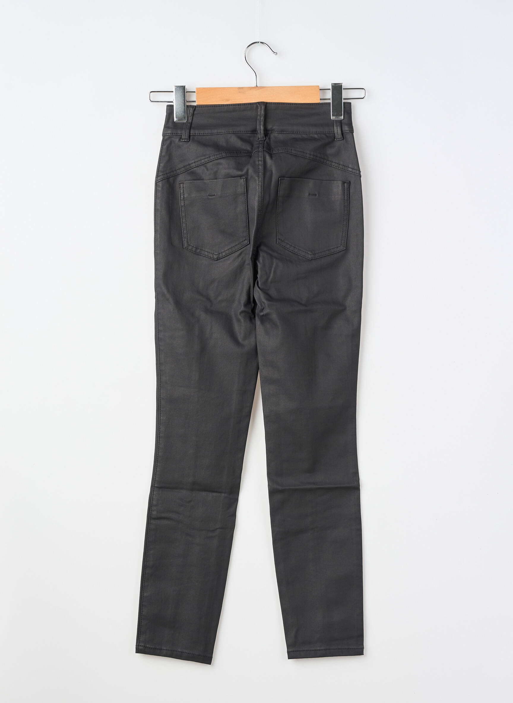 Pantalon slim taille haute taille haute noir STREET ONE femme