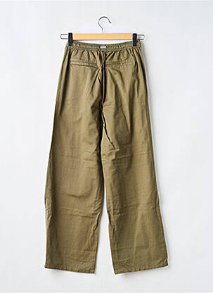 Pantalon large tissage popeline taille élastique vert GARCIA fille