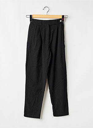 Pantalon droit fermeture zippée sous rabat boutonné taille à pinces noir MINI MOLLY BY MOLLY BRAKEN fille