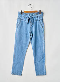 Jeans coupe slim stretch taille ajustable bleu GARCIA fille