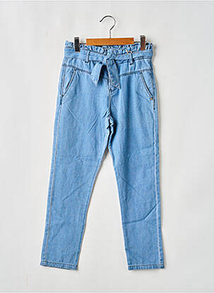 Jeans coupe slim stretch taille ajustable bleu GARCIA fille