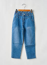 Jeans coupe slim stretch taille élastique bleu IKKS fille