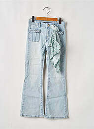 Jean coupe flare stretch taille ajustable bleu IKKS fille