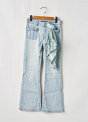 Jean coupe flare stretch taille ajustable bleu IKKS fille