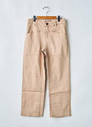 Jeans coupe droite stretch taille ajustable beige GARCIA fille