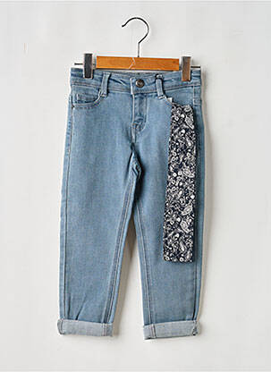 Jeans boyfriend stretch taille ajustable bleu IKKS fille