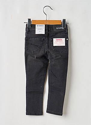 Jeans coupe slim stretch taille ajustable noir GARCIA fille