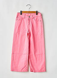 Jeans coupe large poches taille ajustable rose GARCIA fille