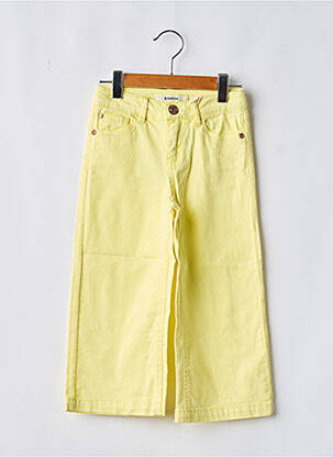 Jeans coupe large poches taille ajustable jaune GARCIA fille