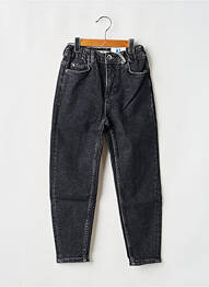 Jean coupe mom poches taille élastique noir GARCIA fille
