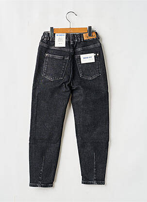Jean coupe mom poches taille élastique noir GARCIA fille