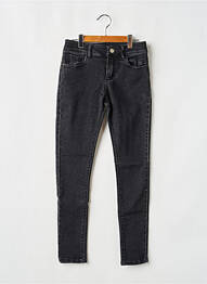 Jeans skinny stretch taille ajustable noir IKKS fille