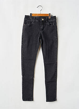 Jeans skinny stretch taille ajustable noir IKKS fille