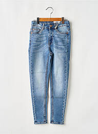 Jeans coupe slim stretch taille ajustable bleu GARCIA fille