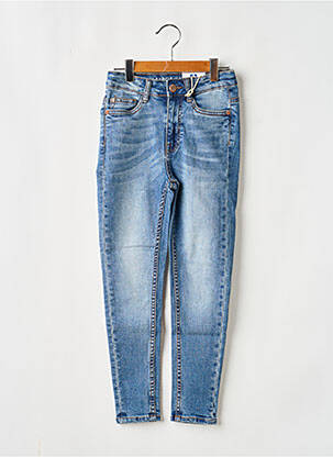 Jeans coupe slim stretch taille ajustable bleu GARCIA fille