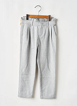 Pantalon droit poches taille ajustable gris IKKS fille