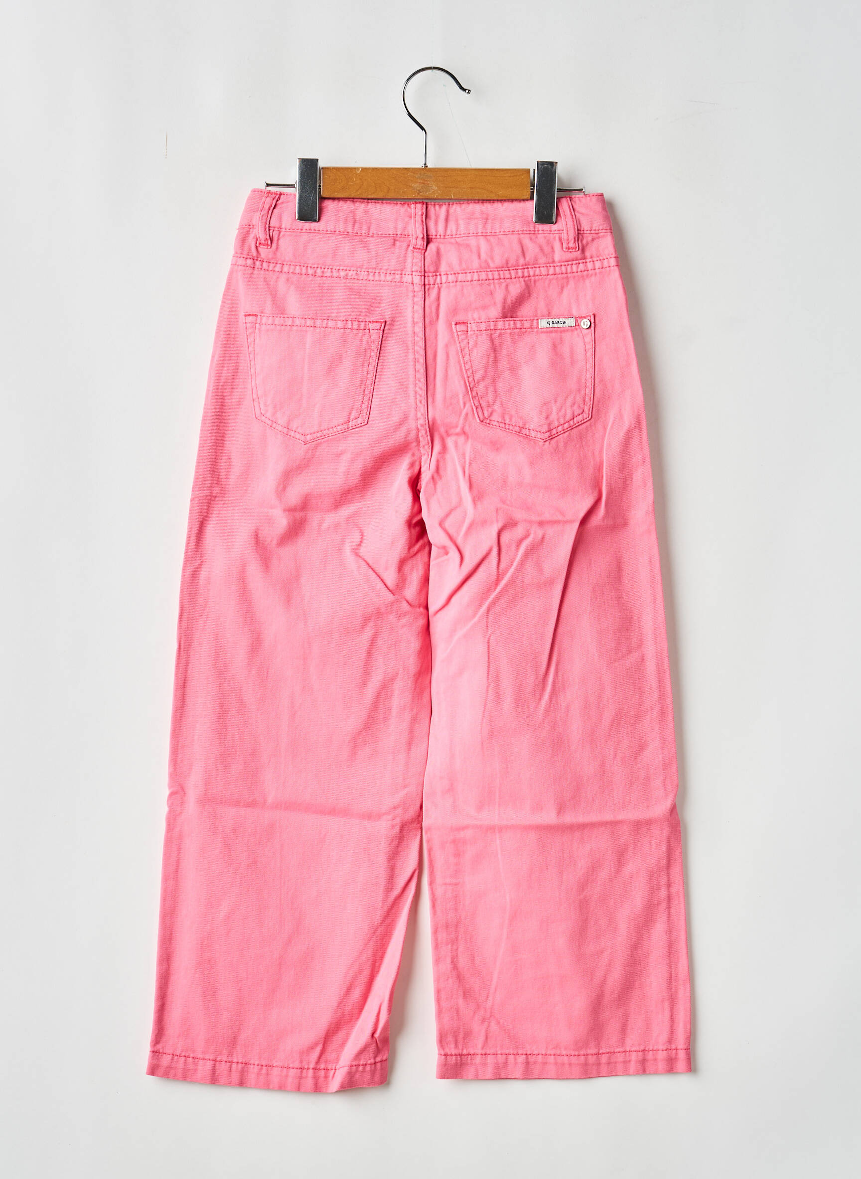 Jeans coupe large poches taille ajustable rose GARCIA fille