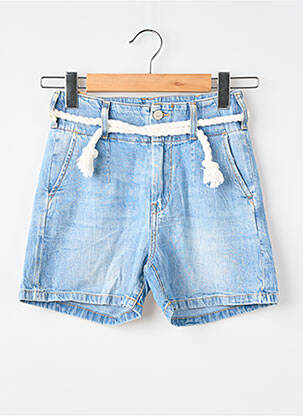 Short tissage denim bleu LE TEMPS DES CERISES fille
