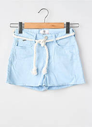 Short fermeture zippée sous rabat boutonné bleu LE TEMPS DES CERISES fille