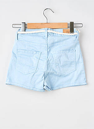Short fermeture zippée sous rabat boutonné bleu LE TEMPS DES CERISES fille
