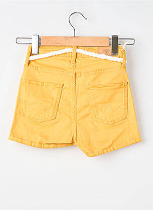 Short fermeture zippée sous rabat boutonné jaune LE TEMPS DES CERISES fille