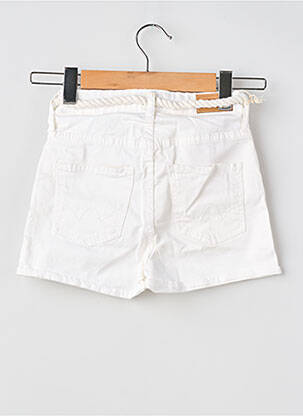 Short fermeture zippée sous rabat boutonné blanc LE TEMPS DES CERISES fille