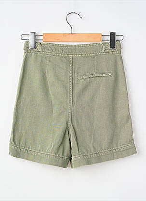 Bermuda fermeture zippée sous rabat boutonné vert GARCIA femme