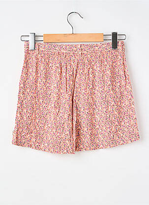 Short taille haute taille élastique rose GARCIA fille