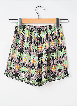 Short poches taille élastique noir MINI MOLLY fille