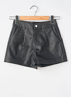Short fermeture zippée sous rabat boutonné noir GARCIA fille