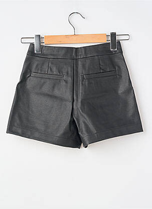Short fermeture zippée sous rabat boutonné noir GARCIA fille
