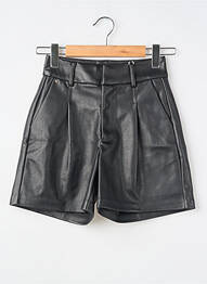 Short fermeture zippée sous rabat avec crochet noir GARCIA femme