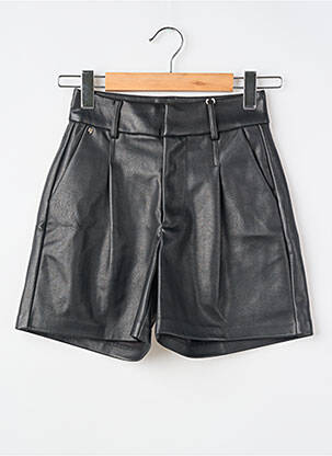 Short fermeture zippée sous rabat avec crochet noir GARCIA femme