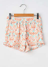 Short fermeture liens à nouer taille élastique orange GARCIA fille