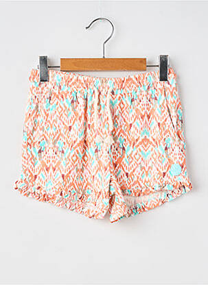Short fermeture liens à nouer taille élastique orange GARCIA fille
