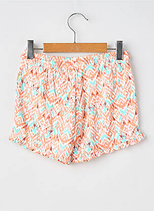 Short fermeture liens à nouer taille élastique orange GARCIA fille