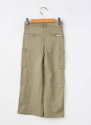 Pantalon cargo fermeture liens à nouer taille élastique vert GARCIA fille