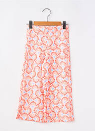Pantalon large imprimé fleurs taille élastique rose GARCIA fille