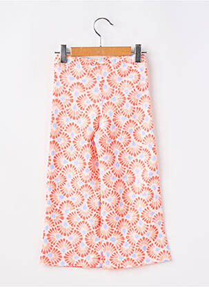 Pantalon large imprimé fleurs taille élastique rose GARCIA fille