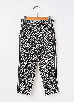 Pantalon droit resserrée sur le bas taille élastique noir IKKS fille