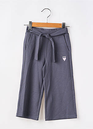 Pantalon large fermeture liens à nouer taille élastique gris GARCIA fille