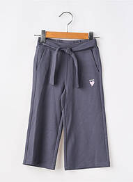 Pantalon large fermeture liens à nouer taille élastique gris GARCIA fille