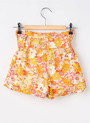 Short taille haute taille à pinces orange MOLLY BRACKEN fille