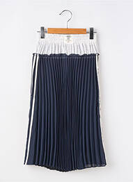 Jupe mi-longue tissage plissé bleu IKKS fille