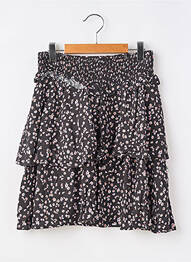 Jupe mi-longue tissage popeline noir GARCIA fille