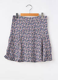 Jupe mi-longue tissage popeline violet LE TEMPS DES CERISES fille