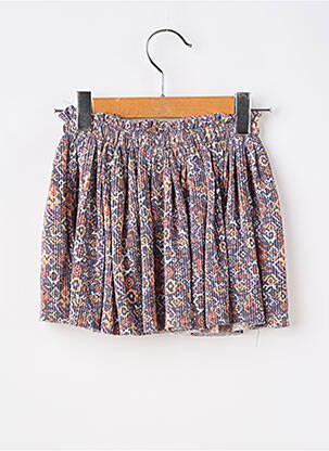 Jupe mi-longue imprimé fleurs violet GARCIA fille