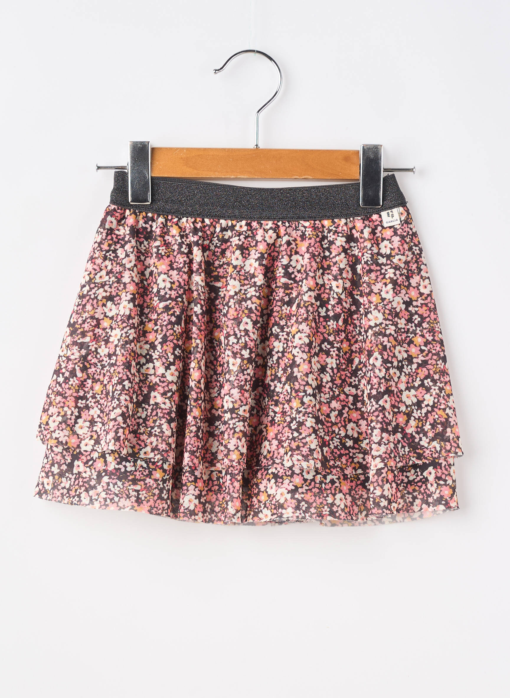Jupe mi-longue doublure rose GARCIA fille