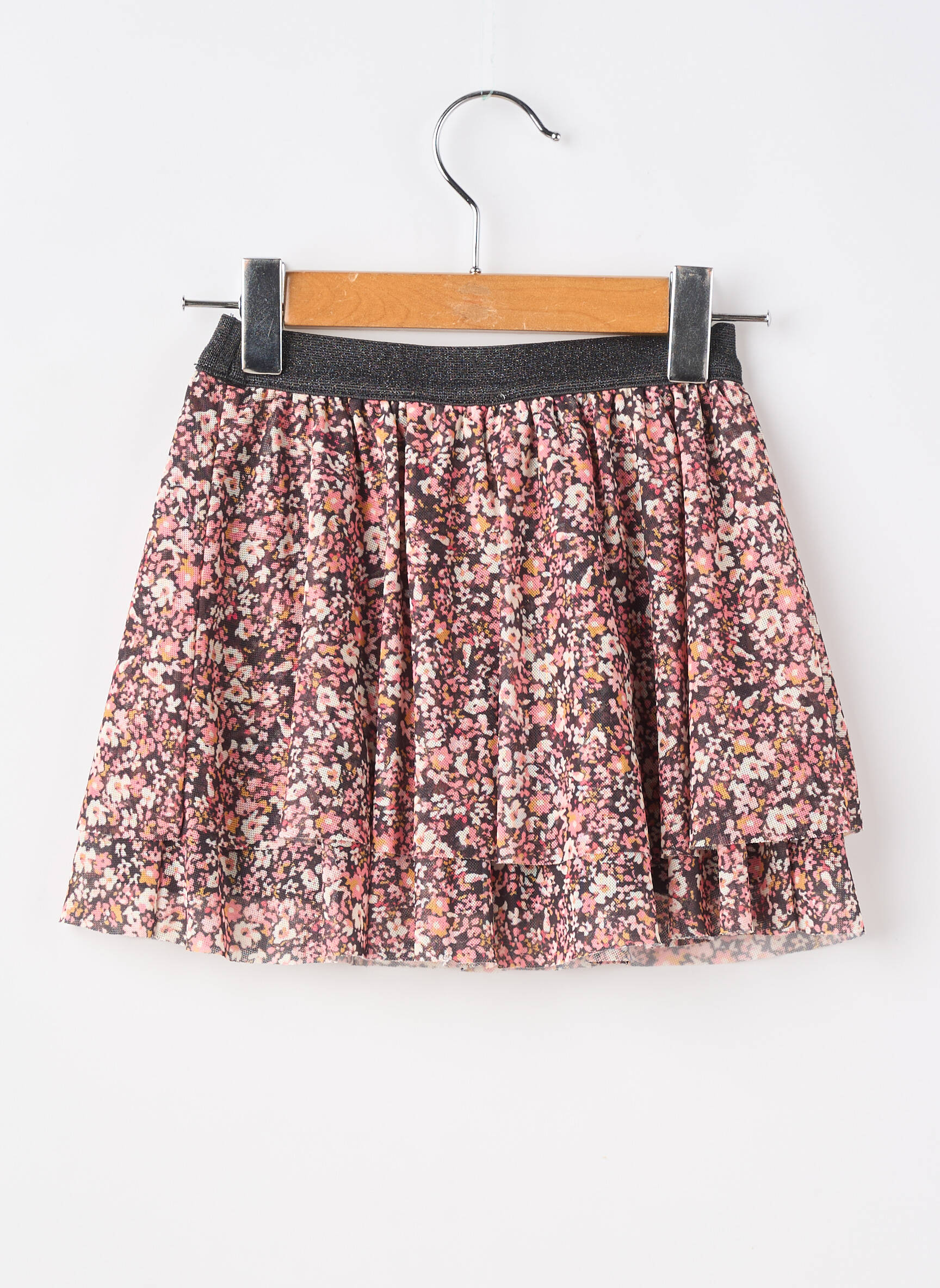 Jupe mi-longue doublure rose GARCIA fille