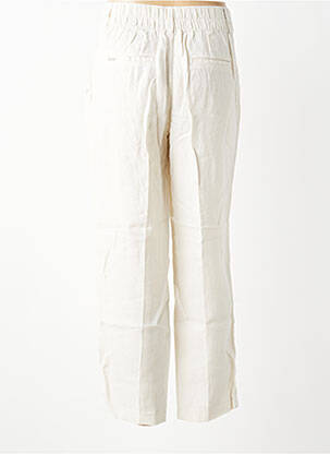 Pantalon droit fermeture zippée sous rabat boutonné taille normale beige STREET ONE femme